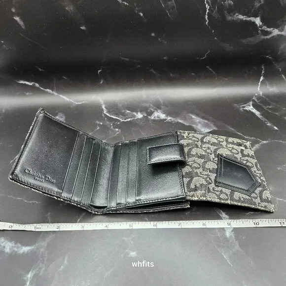 Christian Dior Trotter Canvas Trifold Wallet with dust bag and box. - Picture 8 of 13